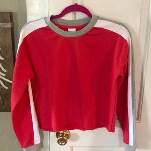 Red cropped sweatshirt